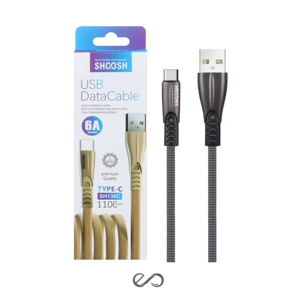 کابل توربو شارژ تایپ سی شوش SH-130C طول 1.1 متر